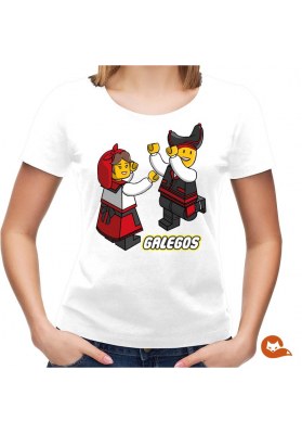 Camiseta mujer GALEGOS BAILANDO MUIÑEIRA